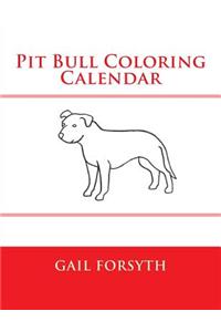 Pit Bull Coloring Calendar