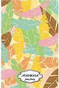 Notebook Dot-grid Colorful Feathers