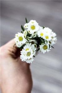 A Tiny Bouquet of White and Yellow Chamomile Flowers Journal