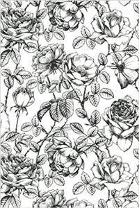 Vintage Black and White Floral Journal