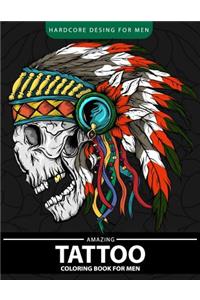 Amazing Tattoo Coloring Book for men