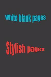 White blank pages