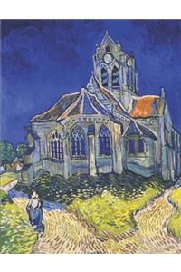 The Church at Auvers Black Pages Notebook
