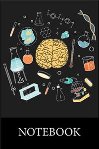 Colorful Brain Science And Art Notebook