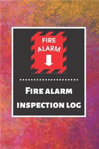 Fire alarm inspection log