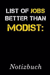List Of Jobs Better Than Modist Notizbuch