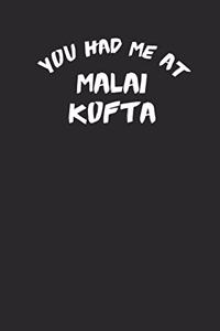 Malai Kofta Lover Funny Indian Food Notebook 120 Pages Lined