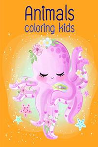 Animals coloring kids