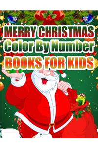 Merry Christmas Color By Number Books For Kids