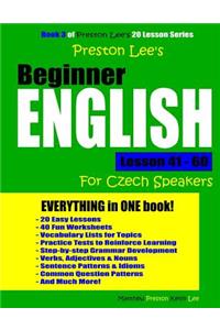 Preston Lee's Beginner English Lesson 41 - 60 For Czech Speakers