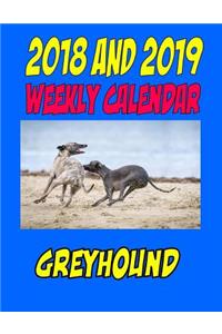 2018 and 2019 Weekly Calendar Greyhound
