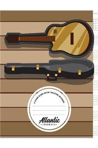 6 String Blank Guitar Tablature Notebook - Maple on Oak