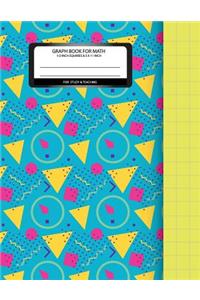 Graph book for math 1/2 inch squares 8.5 x 11 For math study&teaching