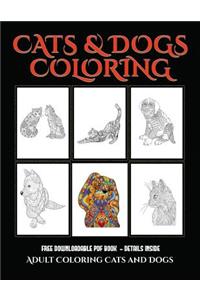 Adult Coloring Cats and Dogs