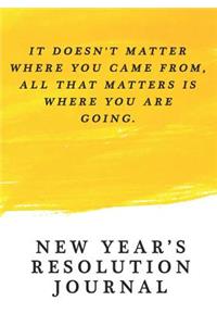 New Years Resolution Journal