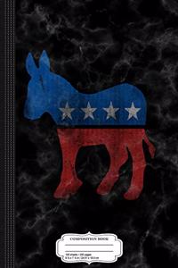 Vintage Democratic Donkey Democrat Composition Notebook