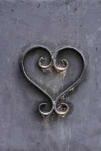 Simple Rustic Wrought Iron Heart Journal