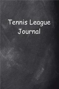 Tennis League Journal Chalkboard Design