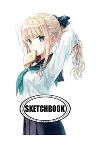 Sketchbook : Girl Anime 10: 120 Pages of 8.5 x 11 Blank Paper for Drawing, Doodling or Sketching (Sketchbooks)