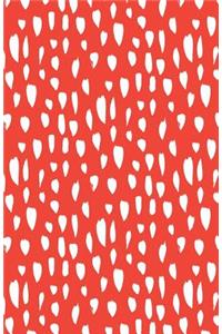 Journal Notebook Abstract Splashes Red