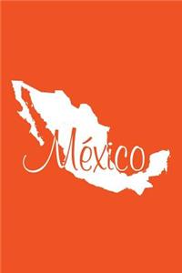 Mexico - Orange Blank Notebook