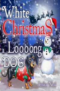 White Christmas of a Loooong Dog