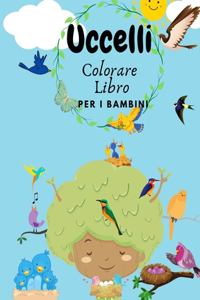 Uccelli libro da colorare per i bambini
