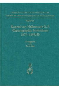 Konrad Von Halberstadt Chronographia Interminata 1277 Bis 1355/59