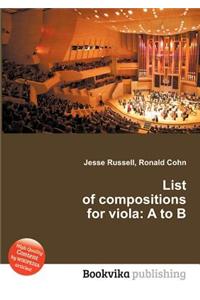 List of Compositions for Viola