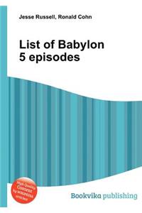 List of Babylon 5 Episodes