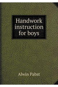 Handwork instruction for boys