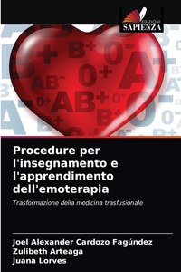 Procedure per l'insegnamento e l'apprendimento dell'emoterapia