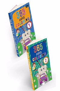 365 Super Coloring Book For Kids (Set Of 2)- Fun, Educational, Colorful Imagery, Engaging Activities, and Hours of Entertainment Drawing Books For Kids. Suitable For All Ages Groups