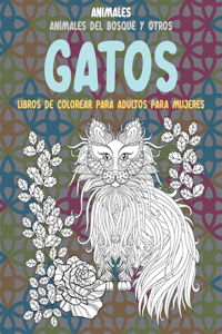 Libros de colorear para adultos para mujeres - Animales del bosque y otros - Animales - Gatos