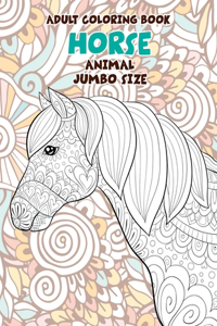 Adult Coloring Book Jumbo size - Animal - Horse