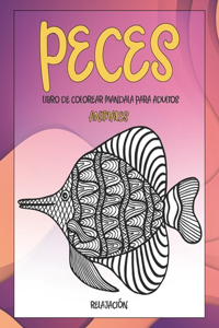 Libro de colorear Mandala para adultos - Relajación - Animales - Peces