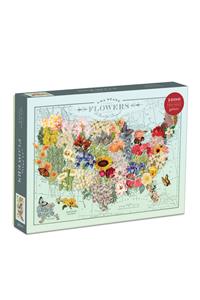 Wendy Gold USA State Flowers 1000 Piece Puzzle