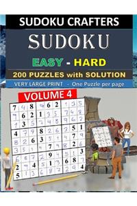 SUDOKU Easy - Hard - 200 PUZZLES WITH SOLUTION