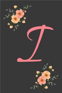 I Initial Monogram Dot Grid Notebook Journal