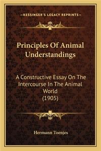 Principles Of Animal Understandings