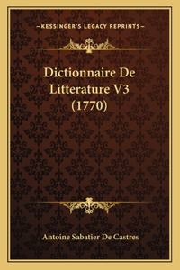 Dictionnaire De Litterature V3 (1770)