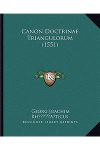 Canon Doctrinae Triangulorum (1551)