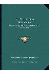 De L'Architecture Egyptienne