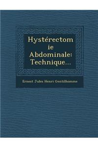 Hysterectomie Abdominale