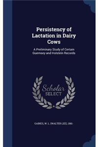Persistency of Lactation in Dairy Cows