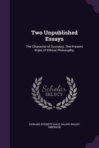 Two Unpublished Essays