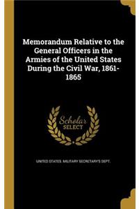 Memorandum Relative to the General Officers in the Armies of the United States During the Civil War, 1861-1865