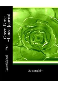Green Rose Lined Journal