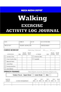 Walking Exercise Activity Log Journal