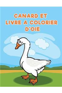 Canard et livre a colorier d'oie